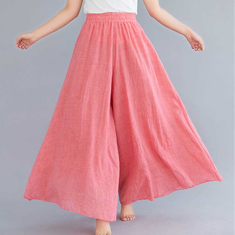 Buddha Stones Women Casual Loose Cotton Linen Wide Leg Pants For Yoga Dance - Pink - US2,UK/AU6,EU34 (M) - image 17