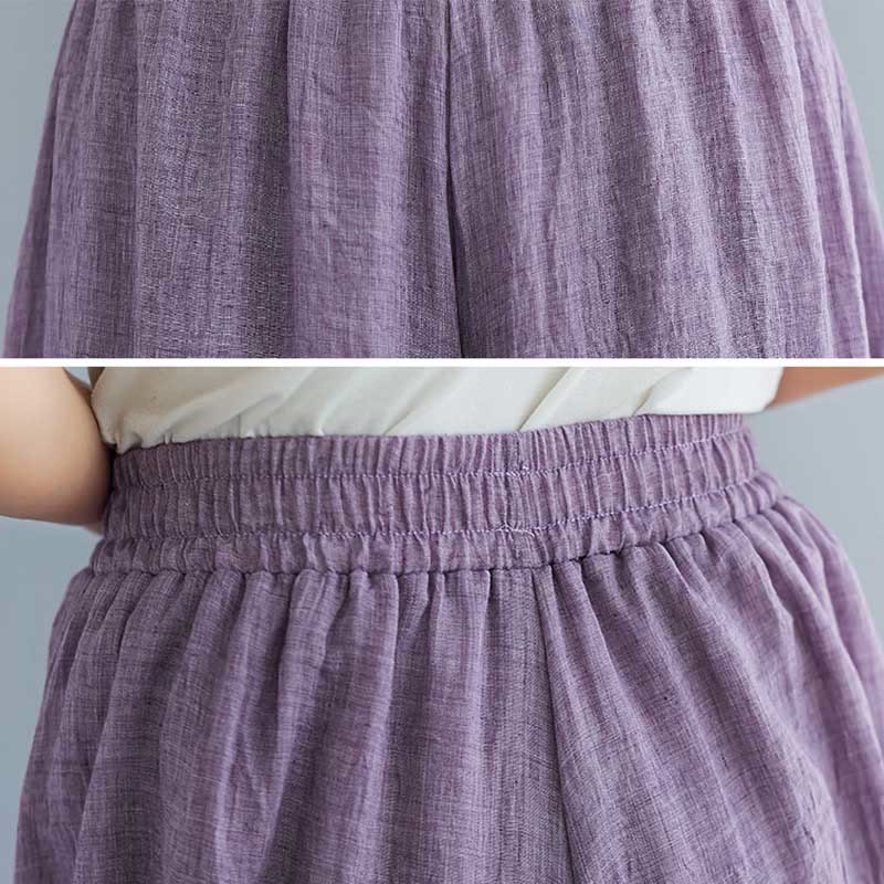 Buddha Stones Women Casual Loose Cotton Linen Wide Leg Pants For Yoga Dance - image 25