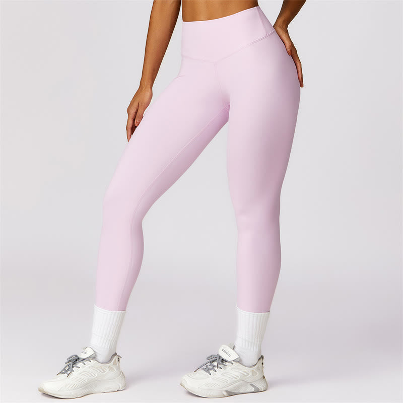 Buddha Stones Women Short Sleeve T-Shirt Top High Waist Leggings Pants For Sports Yoga - Pink - Pants - US8-10,UK/AU12-14,EU40-42 (XL) - image 73