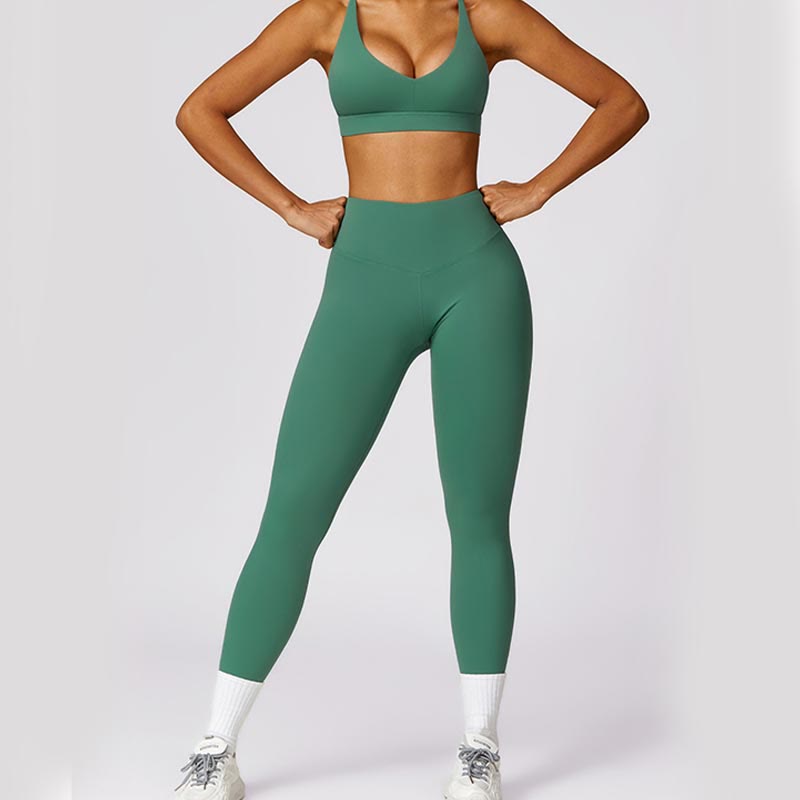 Buddha Stones Women Short Sleeve T-Shirt Top High Waist Leggings Pants For Sports Yoga - image 40