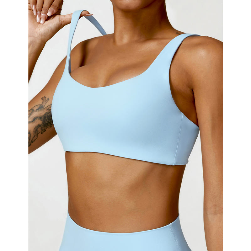 Buddha Stones Gym Sports Yoga Backless Bra Crop Tank Top Shorts - image 14