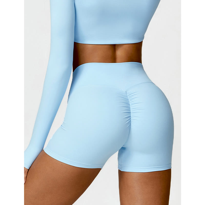 Buddha Stones Gym Sports Yoga Backless Bra Crop Tank Top Shorts - image 23
