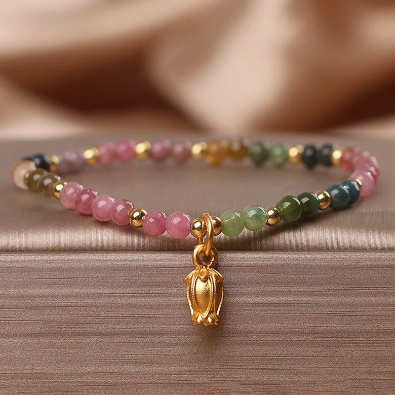 Foviel Colorful Tourmaline Flowers Positive Bracelet