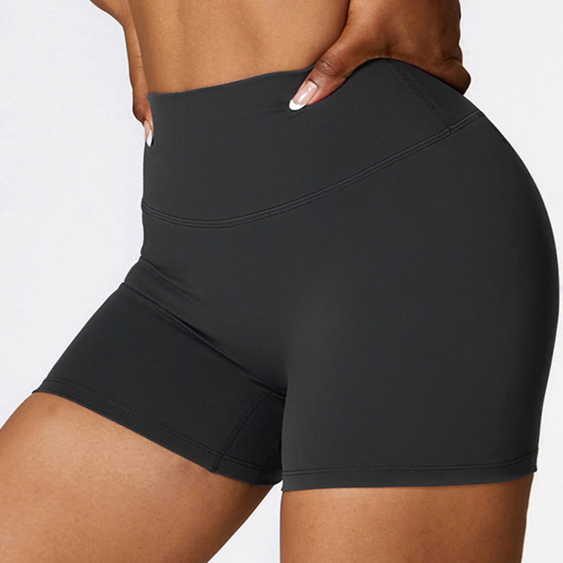 Buddha Stones Solid Color Crop Tank Top High Waist Shorts Sports Fitness Gym Yoga Outfits - image 21