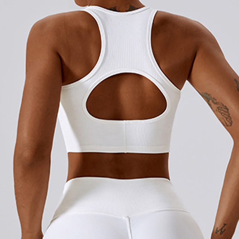 Foviel Sleeveless Crop Tank Top Flared Pants Sports Fitness Yoga