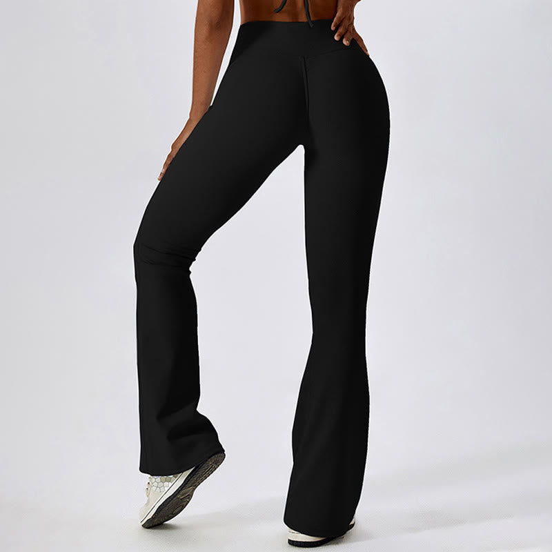 Foviel Sleeveless Crop Tank Top Flared Pants Sports Fitness Yoga