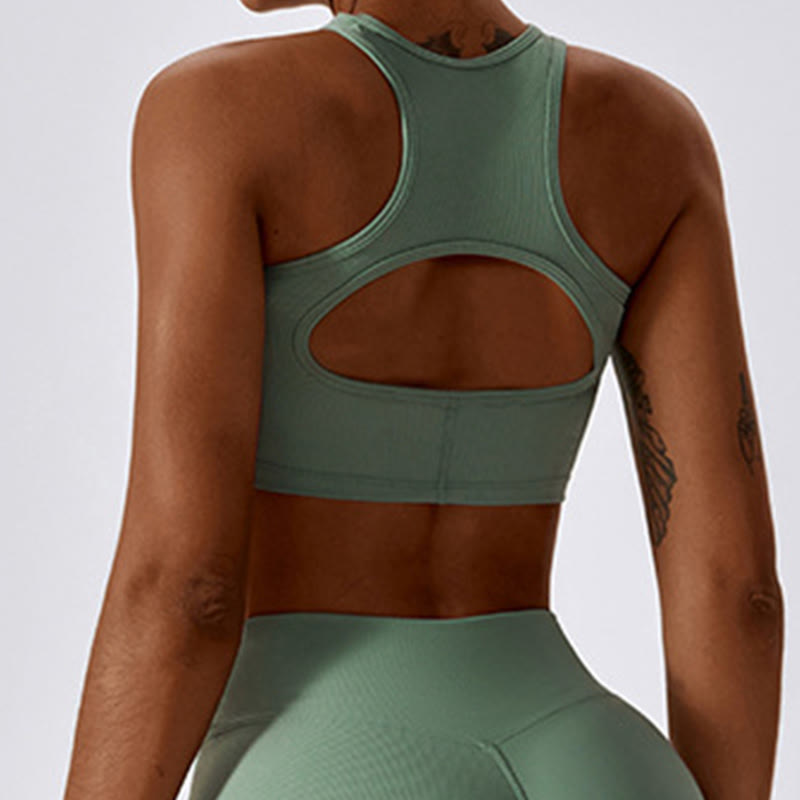 Foviel Sleeveless Crop Tank Top Flared Pants Sports Fitness Yoga