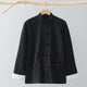 Chemise noire à boutons brandebourgs blancs / US/UK/AU 34, EU 44 (M)
