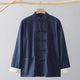 Chemise bleue et bouton grenouille blanc / US/UK/AU 34, EU 44 (M)