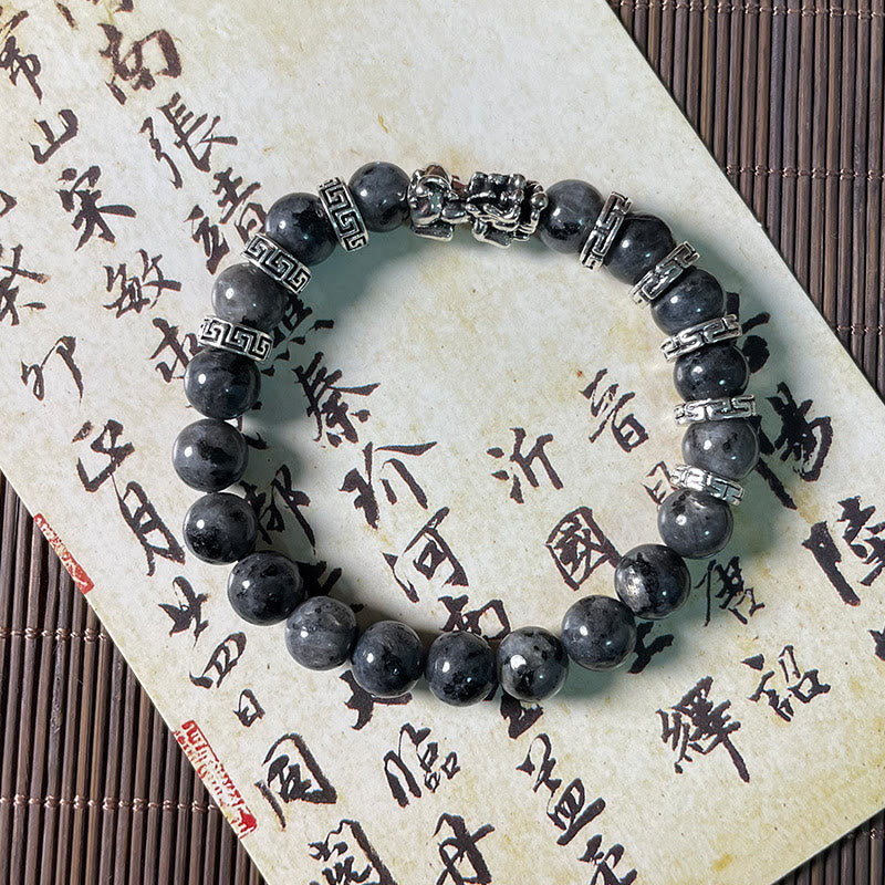 Bracelet Foviel PiXiu en pierre à paillettes noires