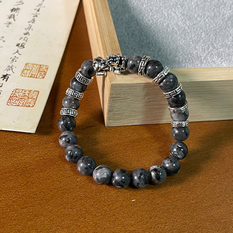 Bracelet Foviel PiXiu en pierre à paillettes noires