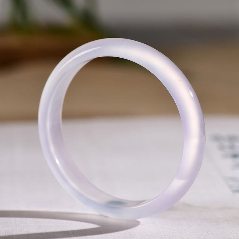 Buddha Stones Natural Chalcedony Positive Energy Bracelet Bangle - image 2