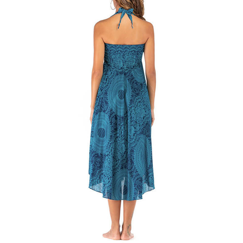 Buddha Stones Two Style Wear Boho Compass Rose Flower Skirt Dress - image 20
