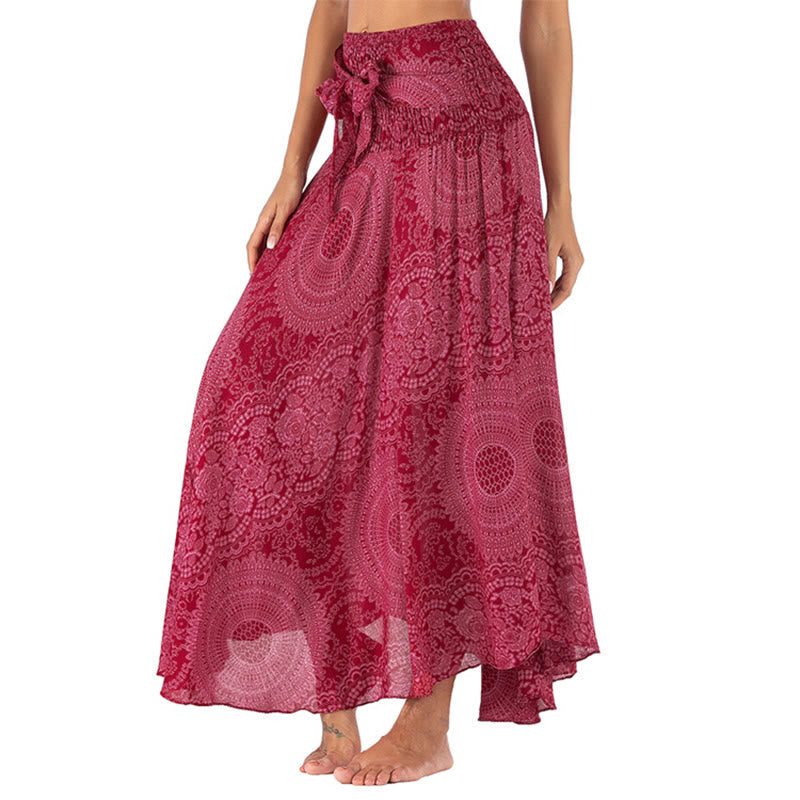 Buddha Stones Two Style Wear Boho Compass Rose Flower Skirt Dress - PaleVioletRed - US4-12,UK/AU8-16,EU36-44 (F) - image 21