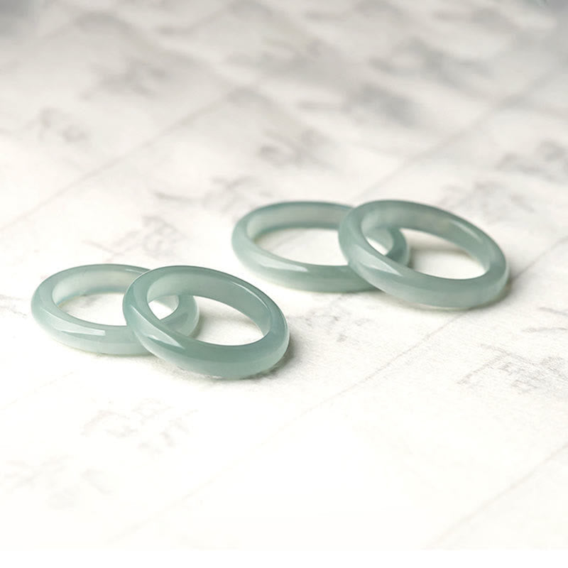 Foviel Natürliche Jade Wohlstand Glück Ring