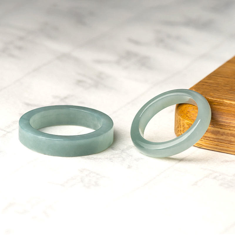 Foviel Natürliche Jade Wohlstand Glück Ring