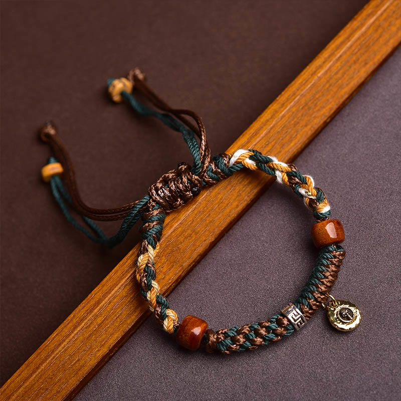 Bracelet porte-bonheur Foviel en perles d'os tibétaines