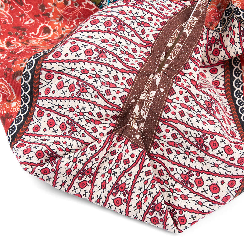 Sac à bandoulière en coton à motif rayures colorées Foviel