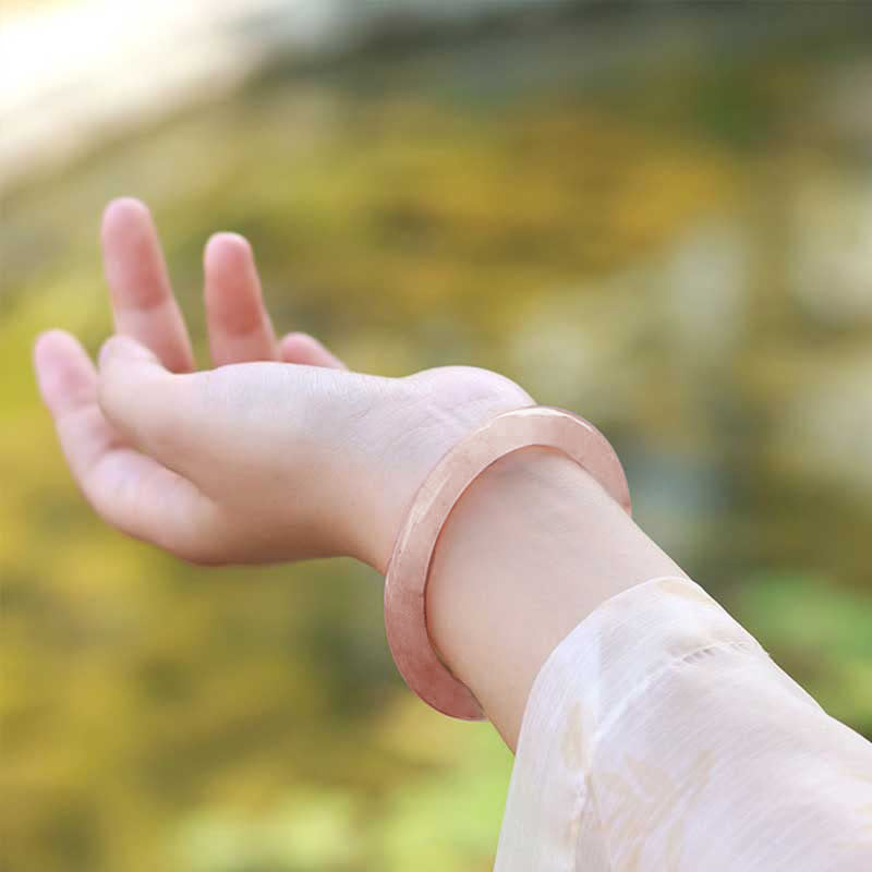 Foviel Rosa Goldene Seide Jade Reichtum Glück Armband