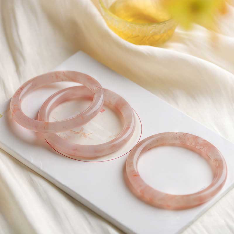 Foviel Rosa Goldene Seide Jade Reichtum Glück Armband