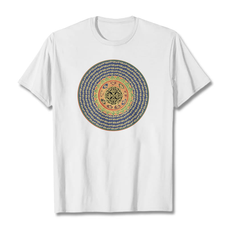 Foviel 108 Om Mani Padme Hum Mantra Sanskrit Tee T-Shirt