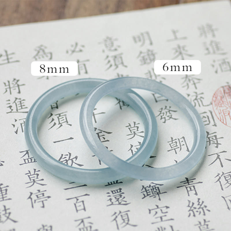 Buddha Stones Natural Aquamarine Serenity Bangle Bracelet - image 15