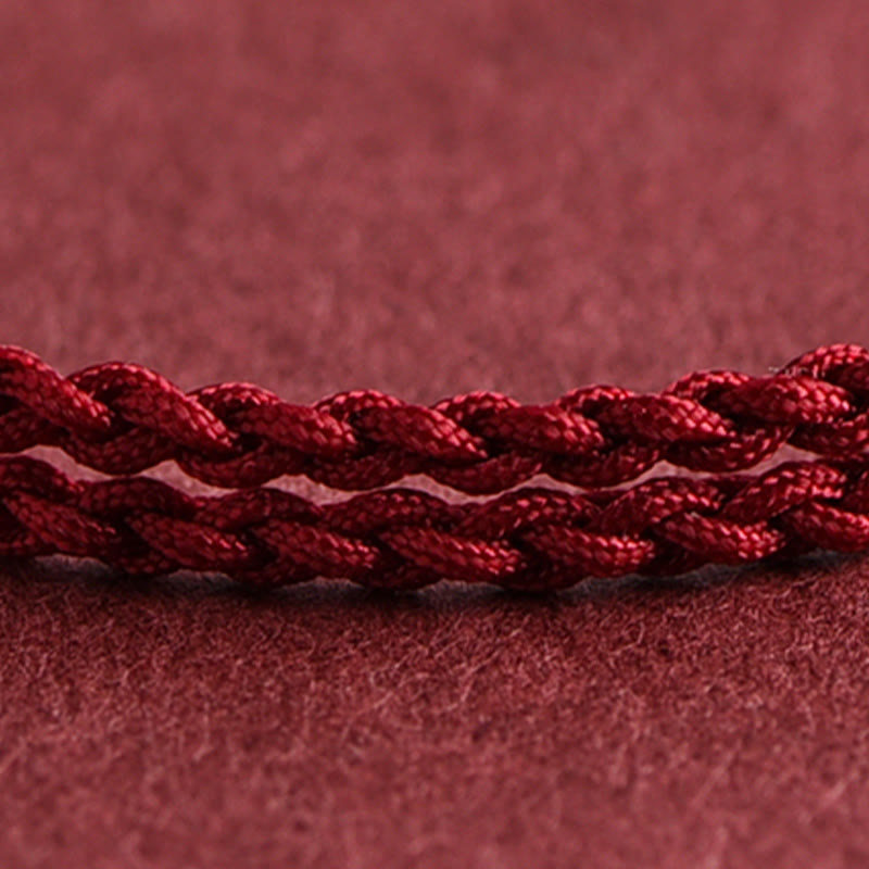 Buddha Stones 999 Gold Small Bucket Shape Design Handmade Luck Braided Rope Bracelet Anklet Bracelet BS 9