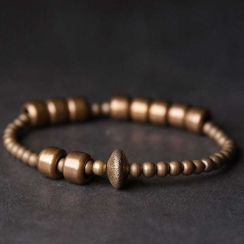 Bracelet de richesse Foviel en cuivre, laiton et blanc vintage