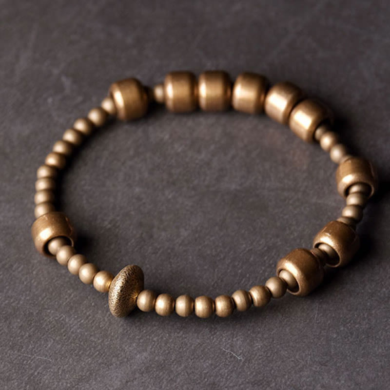 Bracelet de richesse Foviel en cuivre, laiton et blanc vintage