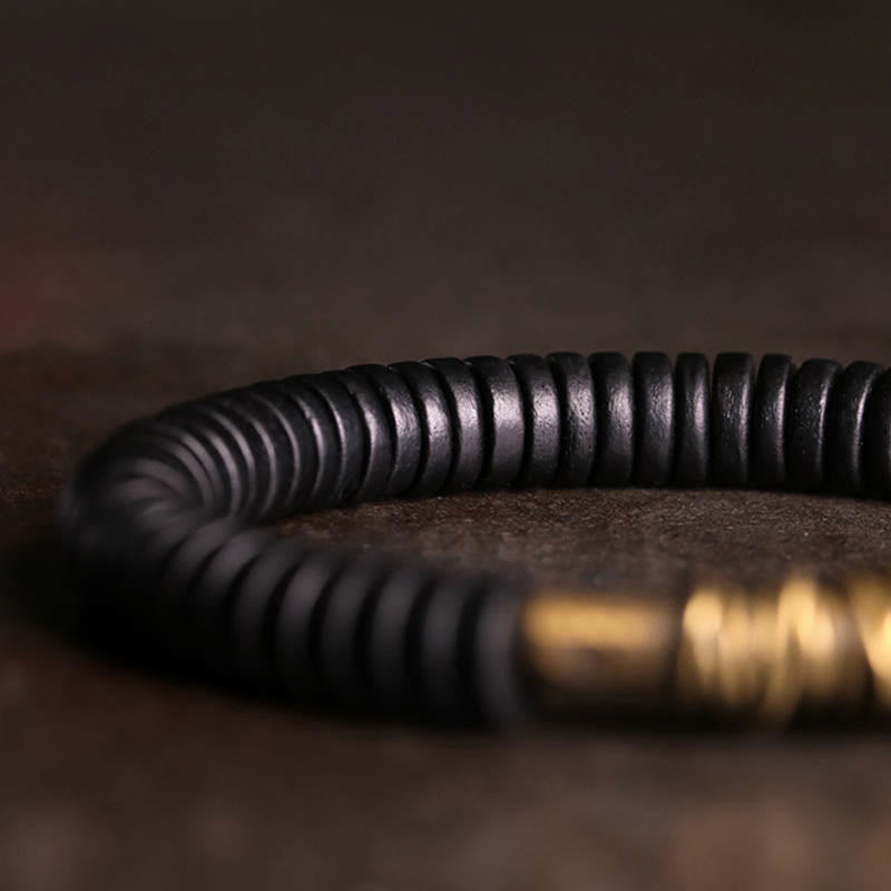 Foviel Calm Tibetan Ebony Wood Copper Bracelet