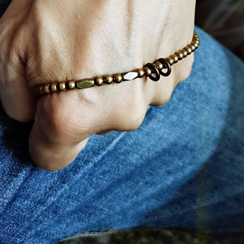 Buddha Stones "Wishing You Balance and Strength" Brass Bracelet Includes Gift Message Card - image 13