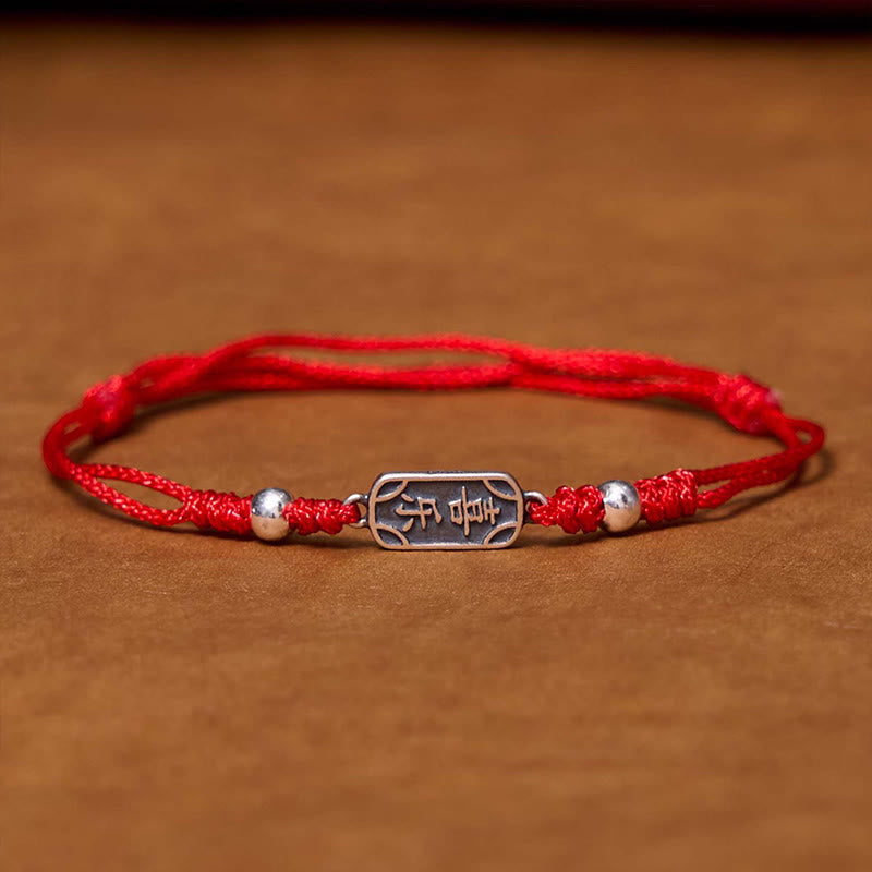 Bracelet tressé Foviel fait main en argent sterling 925, symbole de paix, de joie et de protection