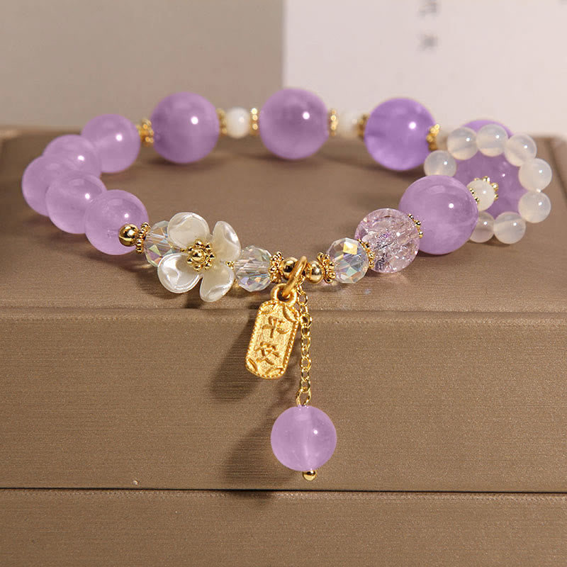 FREE Today: Wish You Peace and Happiness Blue Crystal Amethyst Flower Bracelet - image 10