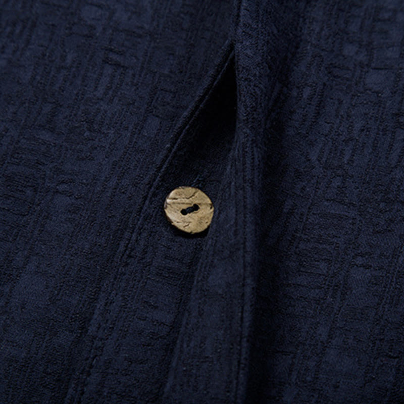 Buddha Stones Solid Color Chinese Tang Suit Jacket Men Clothing - image 20