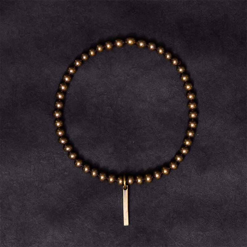 Foviel Pure Copper Brass Beads Self Care Healing Bracelet