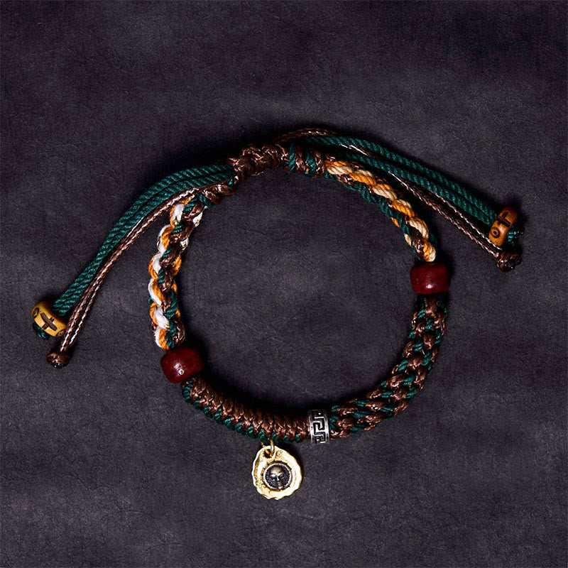 Bracelet porte-bonheur Foviel en perles d'os tibétaines