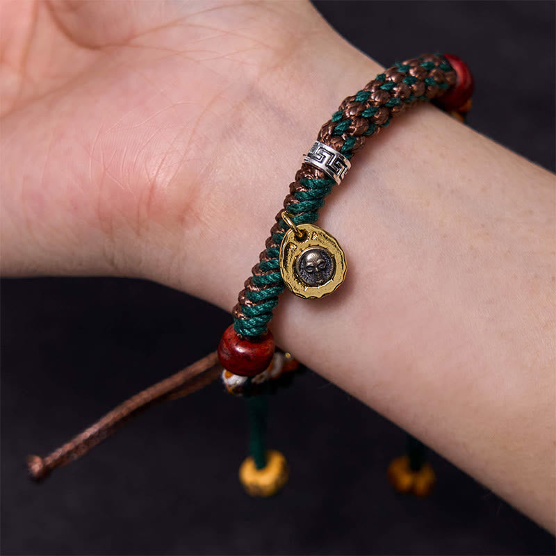 Bracelet porte-bonheur Foviel en perles d'os tibétaines