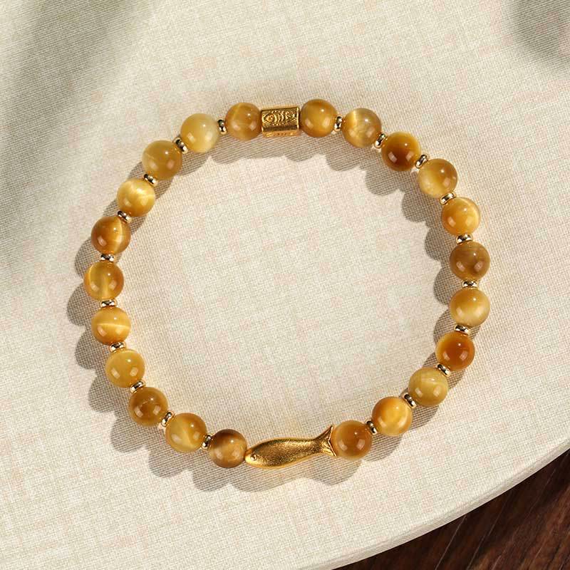 Foviel Tiger Eye Koi Fish Courage Bracelet