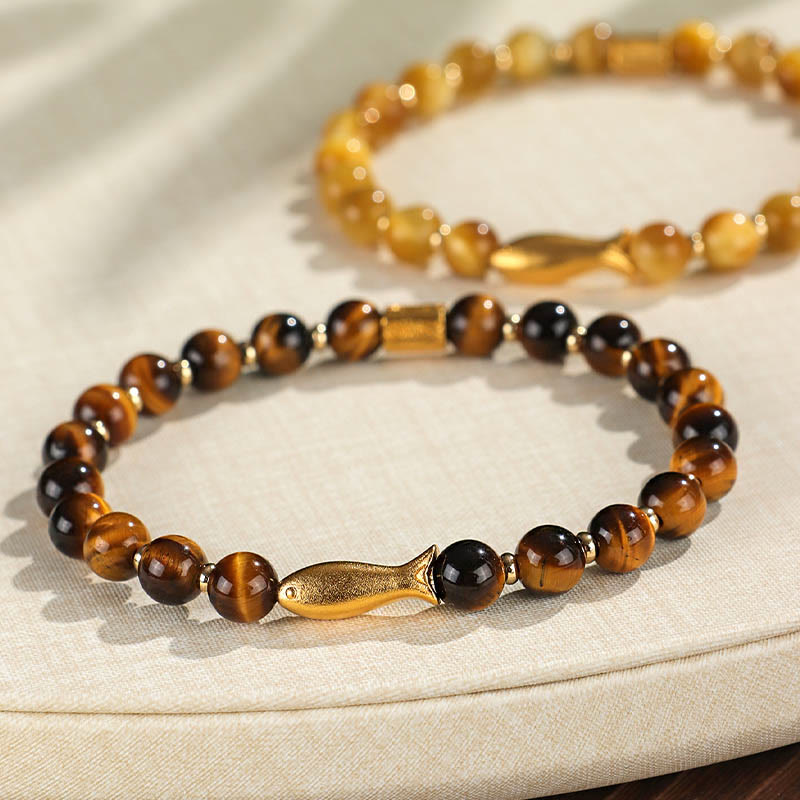 Foviel Tiger Eye Koi Fish Courage Bracelet