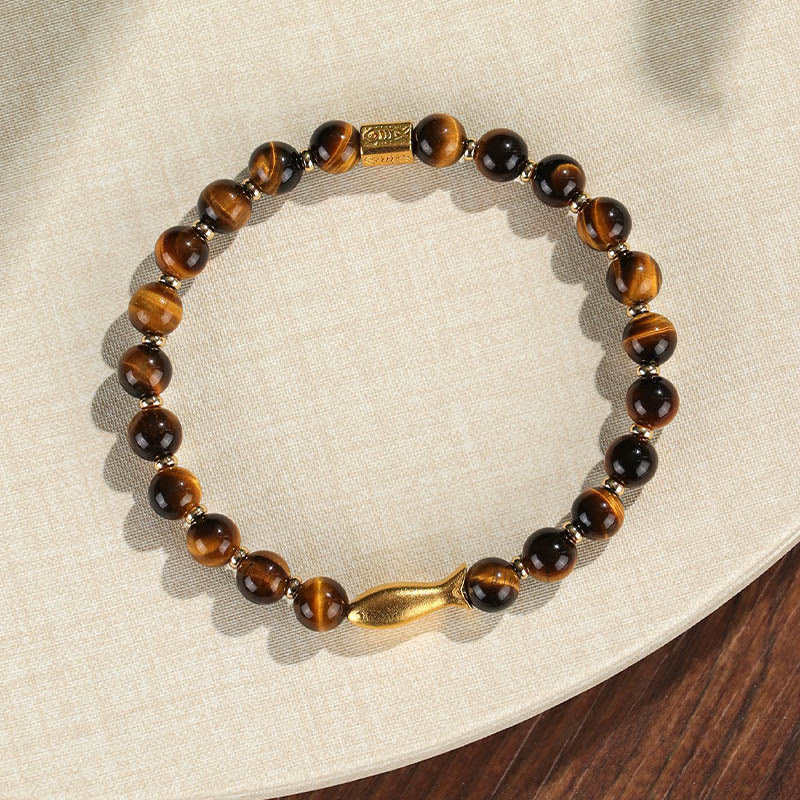 Foviel Tiger Eye Koi Fish Courage Bracelet
