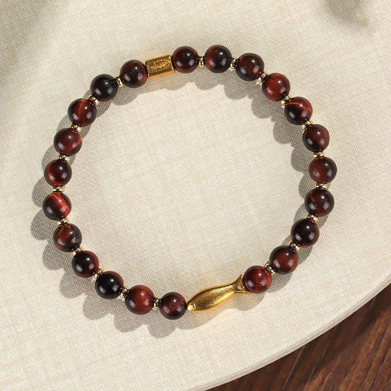 Foviel Tiger Eye Koi Fish Courage Bracelet