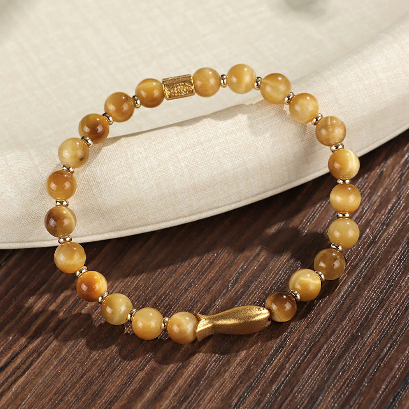 Foviel Tiger Eye Koi Fish Courage Bracelet
