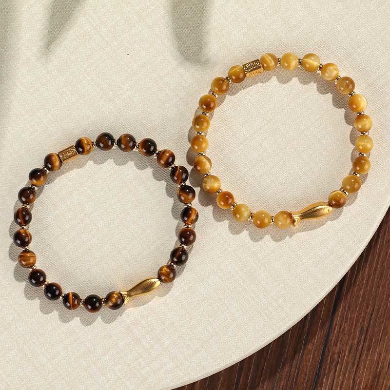 Foviel Tiger Eye Koi Fish Courage Bracelet