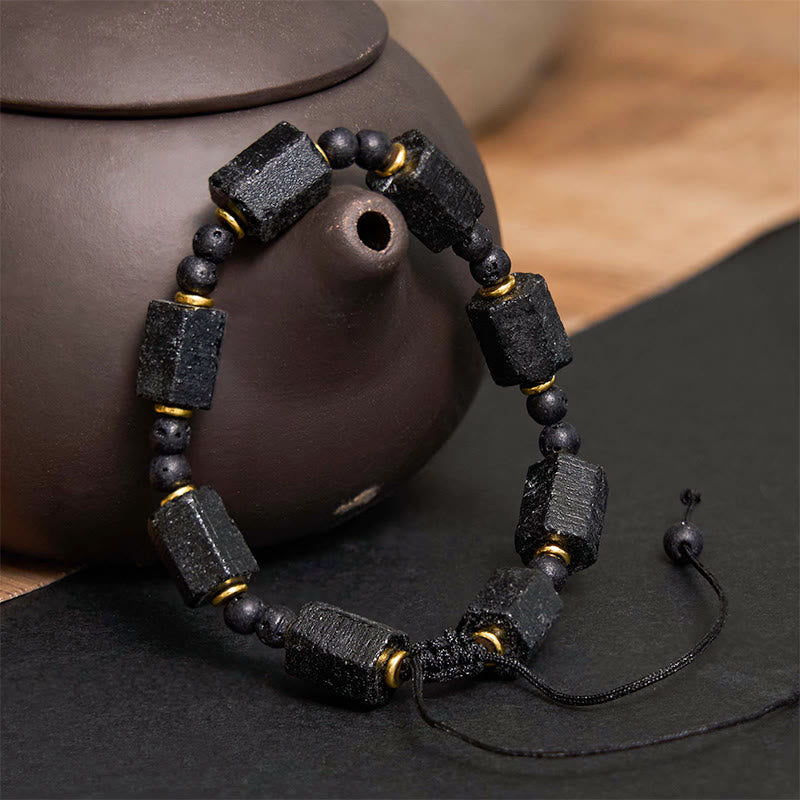 Foviel Schwarz Turmalin Liebe Armband