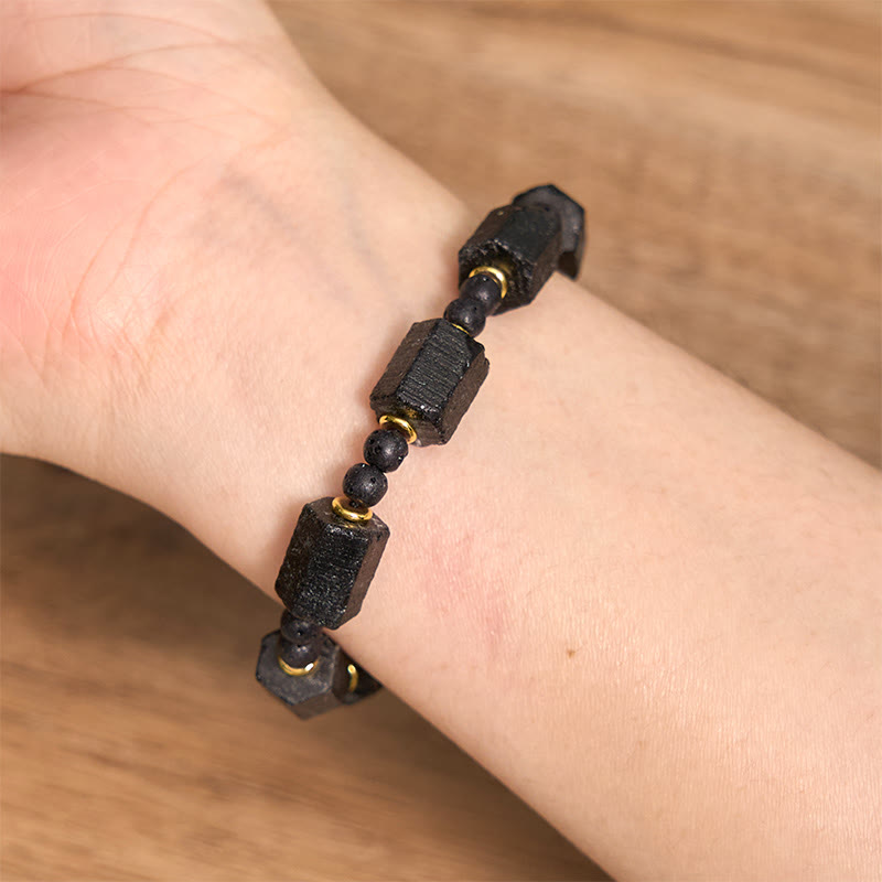 Foviel Schwarz Turmalin Liebe Armband