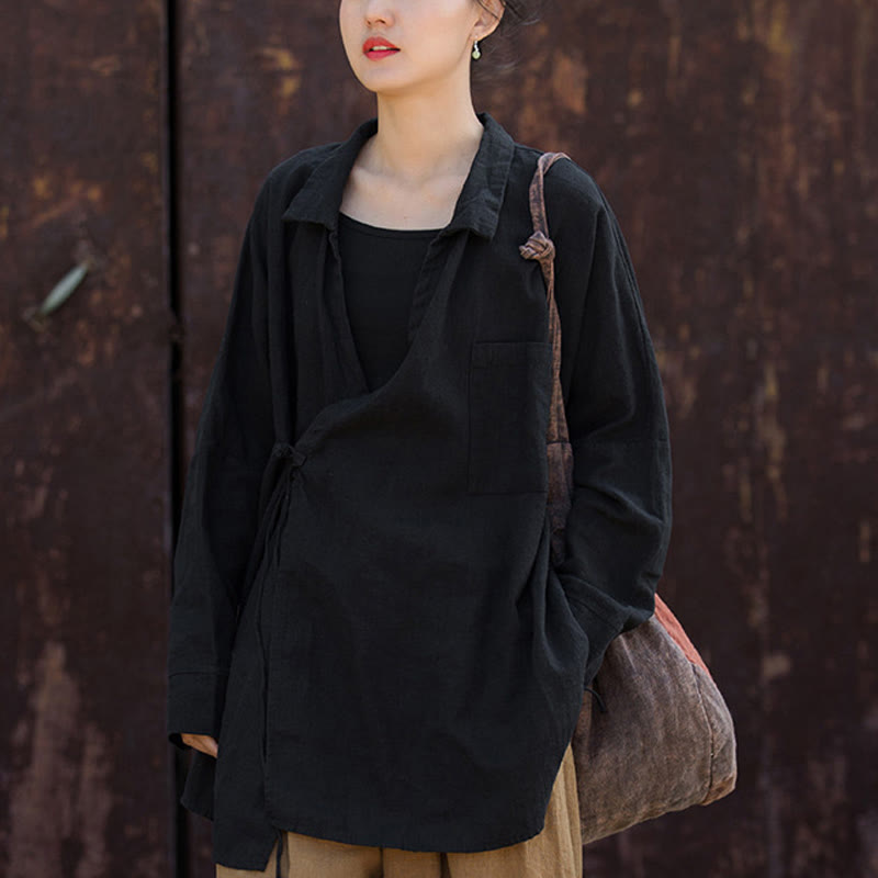 Buddha Stones Meditate Ramie Cotton Clothing - Black - US4-12,UK/AU8-16,EU36-44 (F) - image 15