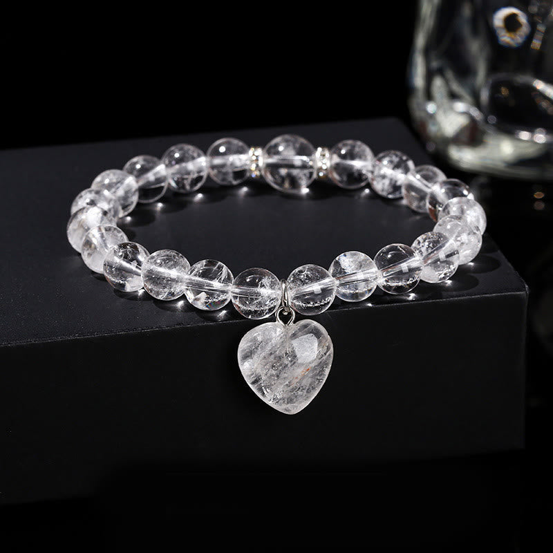 Foviel Various Crystal Green Aventurine Love Heart Balance Bracelet
