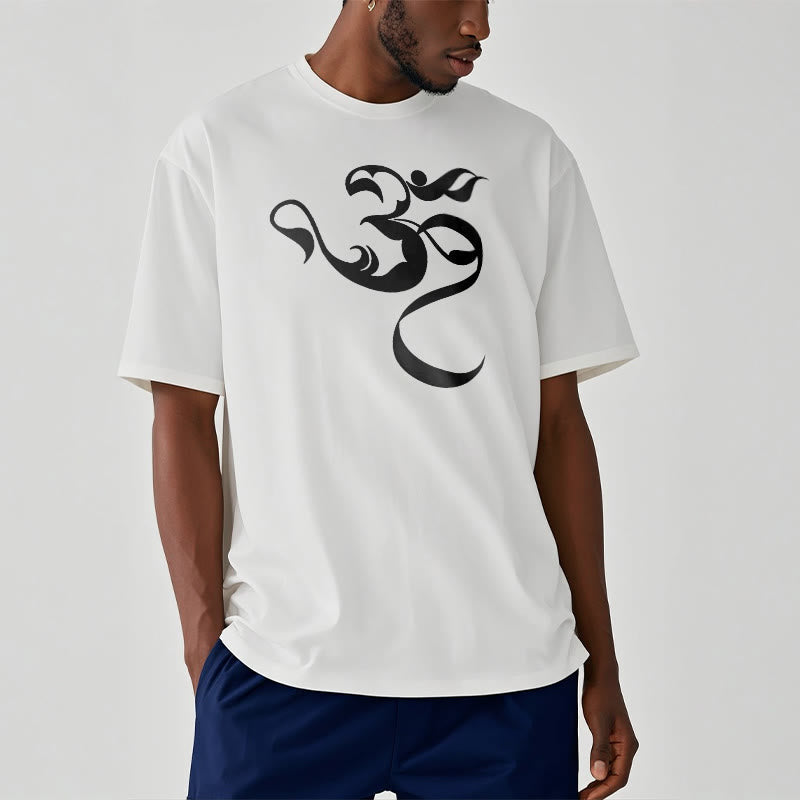 Buddha Stones Om Figure Design Cotton Tee T-shirt - image 7