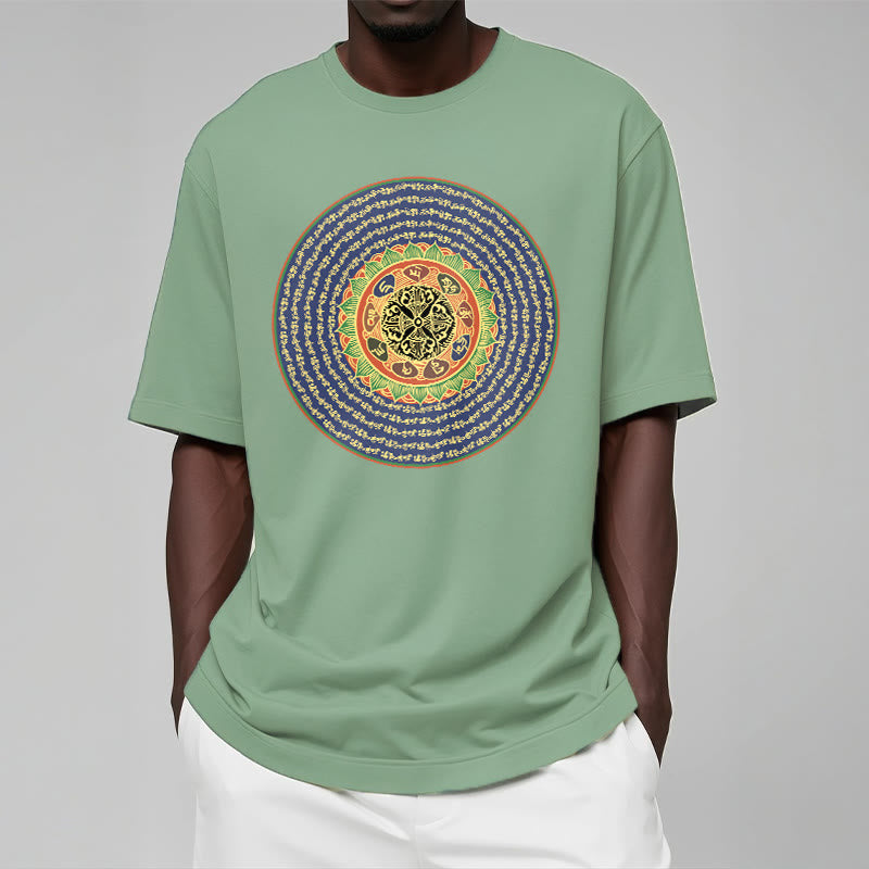 Foviel 108 Om Mani Padme Hum Mantra Sanskrit Tee T-Shirt