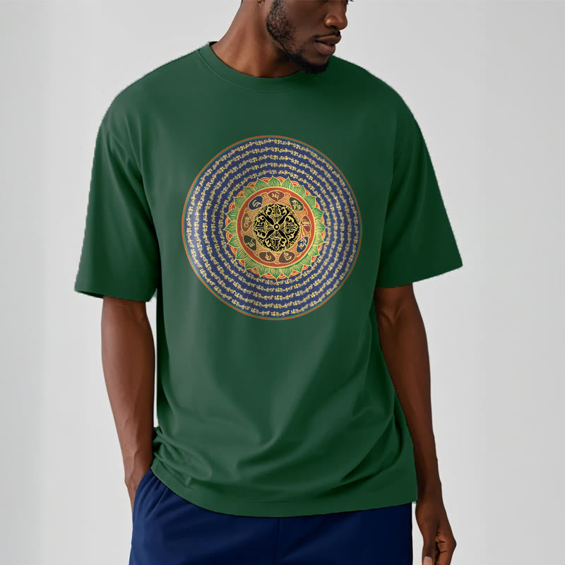 Foviel 108 Om Mani Padme Hum Mantra Sanskrit Tee T-Shirt